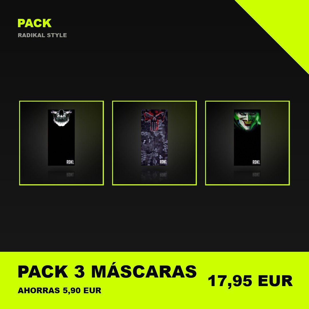 Pack 3 Máscaras